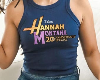 Retro Disney Hannah Montana Logo Crop Tank, Hannah Montana Baby Tee, WDW Magic Kingdom Disneyland Family, Disney Channel Movie Shirt
