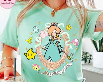 Retro Coquette Bow Rosanila Princess Shirt Princess Rosalina Baby Tee, Rosalina Shirt, Mario Girly Crop Tank, Epic Universe Tee, Universal