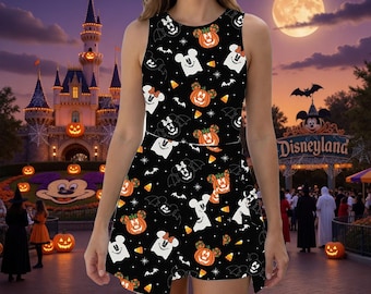 Disney Halloween Tennis Dress, Mickey and Friends Pumpkin Matching Outfits, Mother Spooky Dress, Halloween Town Activewear Set, Disney Ghost