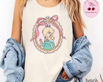 Retro Coquette Bow Princess Rosalina Comfort Colors Tank Top, Rosalina Girly Tank, Epic Universe Tank , Universal Studios, Mario Womens