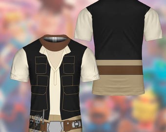 Han Solo Galaxy Hero Characters Costume Shirt, Halloween Costume, Solo Men 3D Shirt, Warrio Friend Trip Matching Tee, Halloween Hoodie