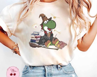 Vintage Yoshi Wizard Shirt, Epic Universe Shirt, Yoshi Crop Tank, Retro Yoshi Baby Tee, Epic Universe Shirt, Universal Studios, Retro Yoshi