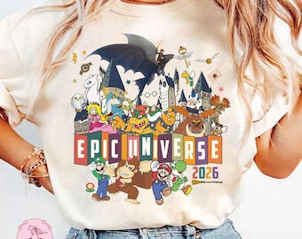 Retro Epic Universe 2026 Shirt, Universe Park Trip Baby Tee Crop Tank, Epic Universe Orlando Park Shirt, Epic Universe 2026 Family Trip Tee