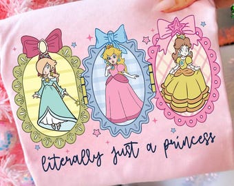 Retro Coquette Bow Mario Princess Shirt, Princess Peach Baby Tee, Princess Daisy, Rosalina Shirt, Mario Girly Crop Tank, Epic Universe Tee