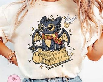 Toothless Vintage Shirt, Epic Universe Toothless Shirt, Toothless Costume Witch Baby Tee Crop Tank, Night Fury Wizard Universal Studios