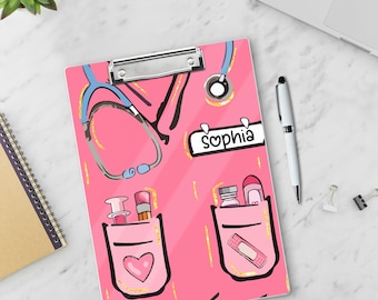 Nurse Gift, Personalized Nurse Clipboard, RN NICU Nurse School Acrylic Clipboard, Doctor Hospital Clipboard, New Nurse Gift, Nurse Stuff