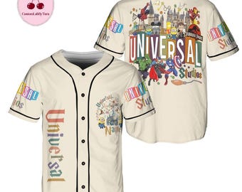 Personalized Universal Studios Baseball Jersey, Universal Studios Shirt, Disney Family Vacation 2026 Tee, Avengers Tee, Epic Universe Jersey