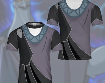 The Hades Costume 3D T-Shirt, Hercules Villain Cosplay Costume Tee, Cartoon Fan Halloween 3D Hoodie, Villain Character All Over Print Shirt