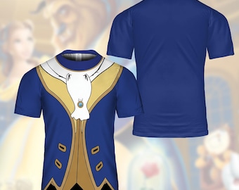 The Beast Prince Costume Cosplay 3D Shirt, Halloween Costume For Family Group T Shirt, Princess And Monster Couple Shirt, Gift For Couple