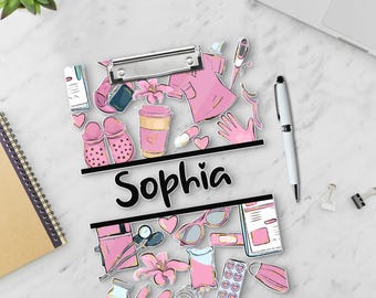 Personalized Nurse Clipboard, Nurse Gift, RN NICU Nurse School Acrylic Clipboard, Doctor Hospital Clipboard, New Nurse Gift, Nurse Stuff