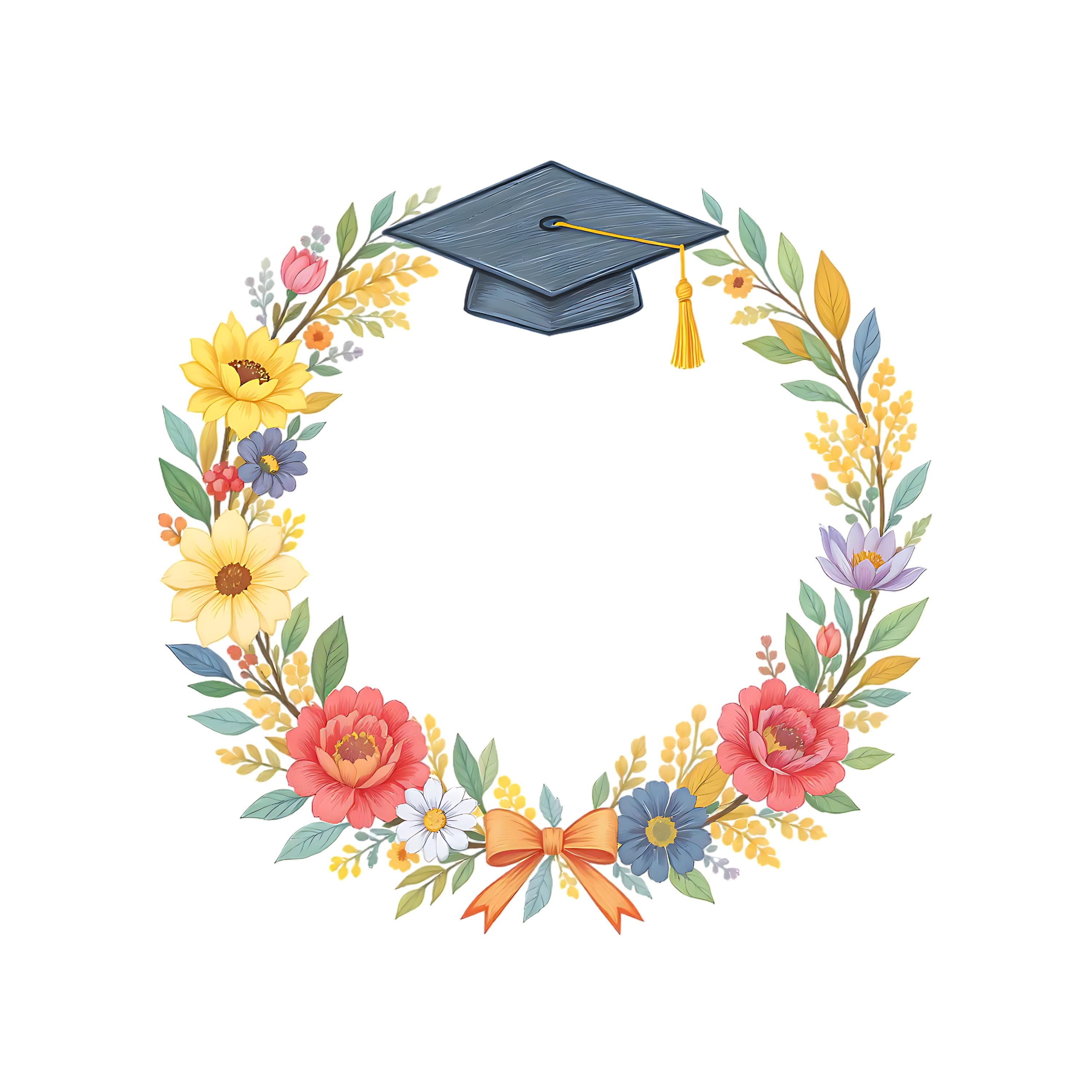 Graduation Clipart Bundle PNG | Class of 2026 Grad Cap Diploma School ...