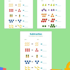 Schede di lavoro per l'apprendimento della matematica in formato PDF stampabile / Esercizi per la prima e la seconda elementare