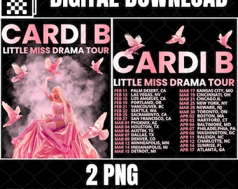 Cardi B Little Miss Drama Tour 2026 PNG Design (Digital Download)