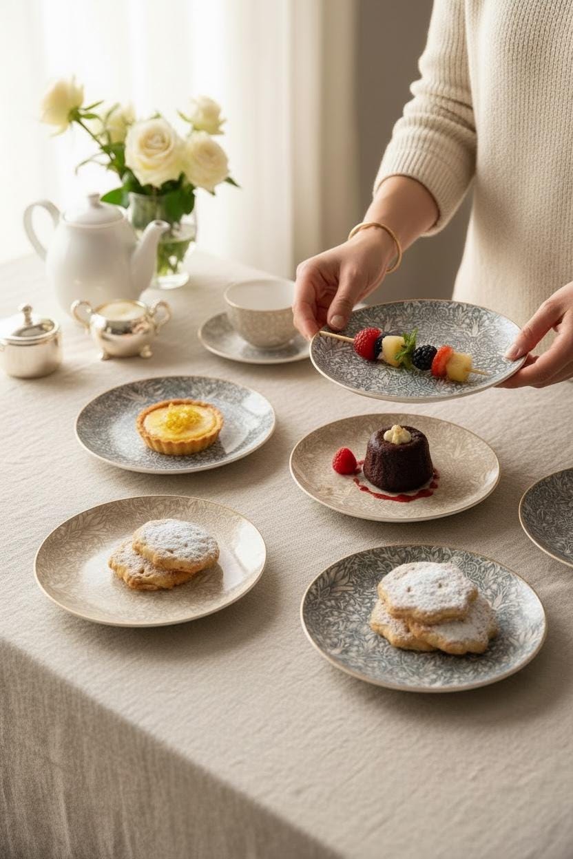 Porcelain Dessert Plate Vintage - Etsy