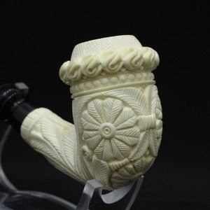 Calabash Floral Ottoman Meerschaum Pipe New Tobacco Smoking Pipes Hand Made Affordable big pipe image 3