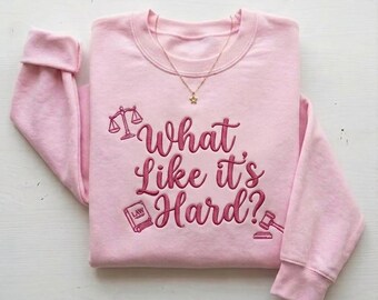 Embroidered Lawyer Sweatshirt, Law School Graduation Gift, Future Attorney Crewneck