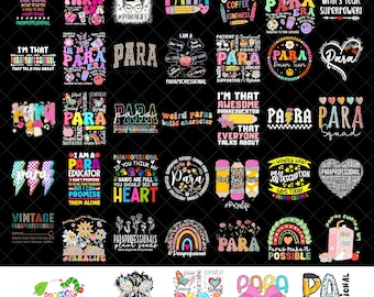 Pacchetto PNG per paraprofessionisti, clipart di apprezzamento per educatori paraprofessionisti, download digitale di citazioni per il personale di supporto degli insegnanti, sublimazione della vita paraprofessionista scolastica