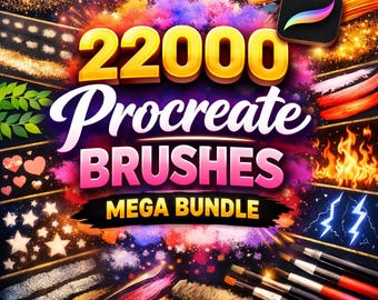 22000+ Procreate Brushes Mega Bundle | Ultimate Drawing, Anime, Tattoo, Watercolor & Texture Brushes for iPad