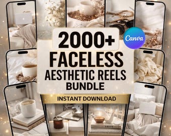 2000+ Faceless Reels Bundle – Canva Editable PLR MRR Digital Download