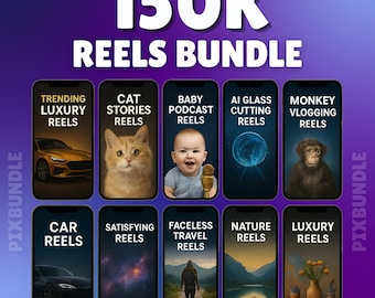 150K Viral Reels Bundle Instagram, TikTok, Faceless Content PLR MRR