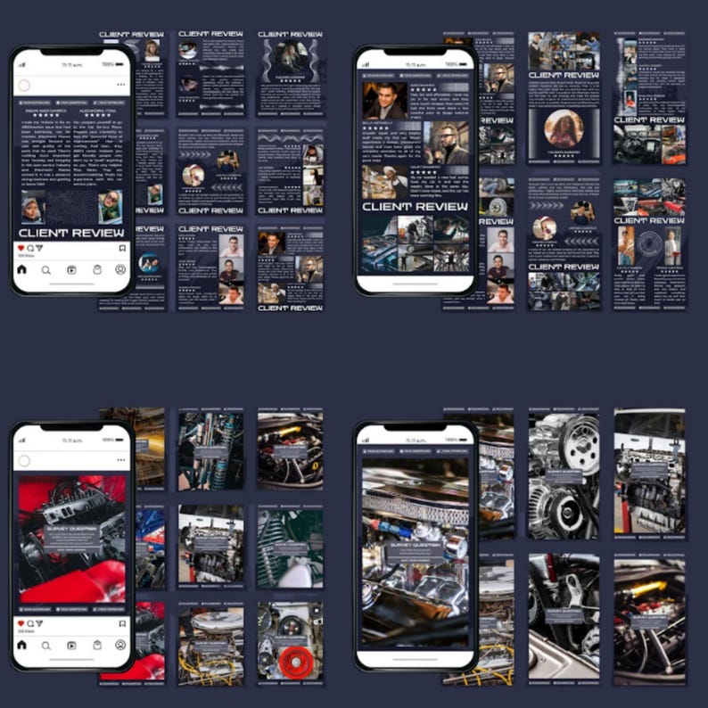 Automotive Instagram Templates Car Dealer Social Media Kit Canva ...