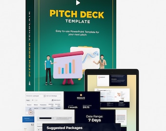 Startup Pitch Deck PowerPoint Template Business Investor Presentation Digital Download