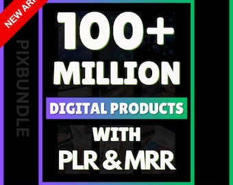 Mega pacote com 100 milhões de produtos digitais, modelos, planejadores e designs Canva, PLR MRR