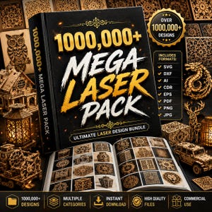 100,000+ Laser Cut Files Bundle, (Digital Download - svg, dxf, ai, eps, cdr, pdf)