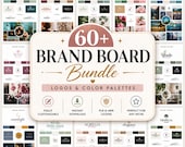 60+ Brand Board Templates Bundle – Canva Business Branding Kit, Logo Design Kits, Color Palette, Mood Boards – DIY Business Branding PLR MRR