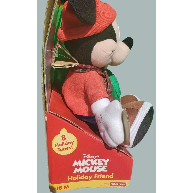 Fisher Price 2001 Disney Mickey Mouse Holiday Friend 12" Plush NOS image 4