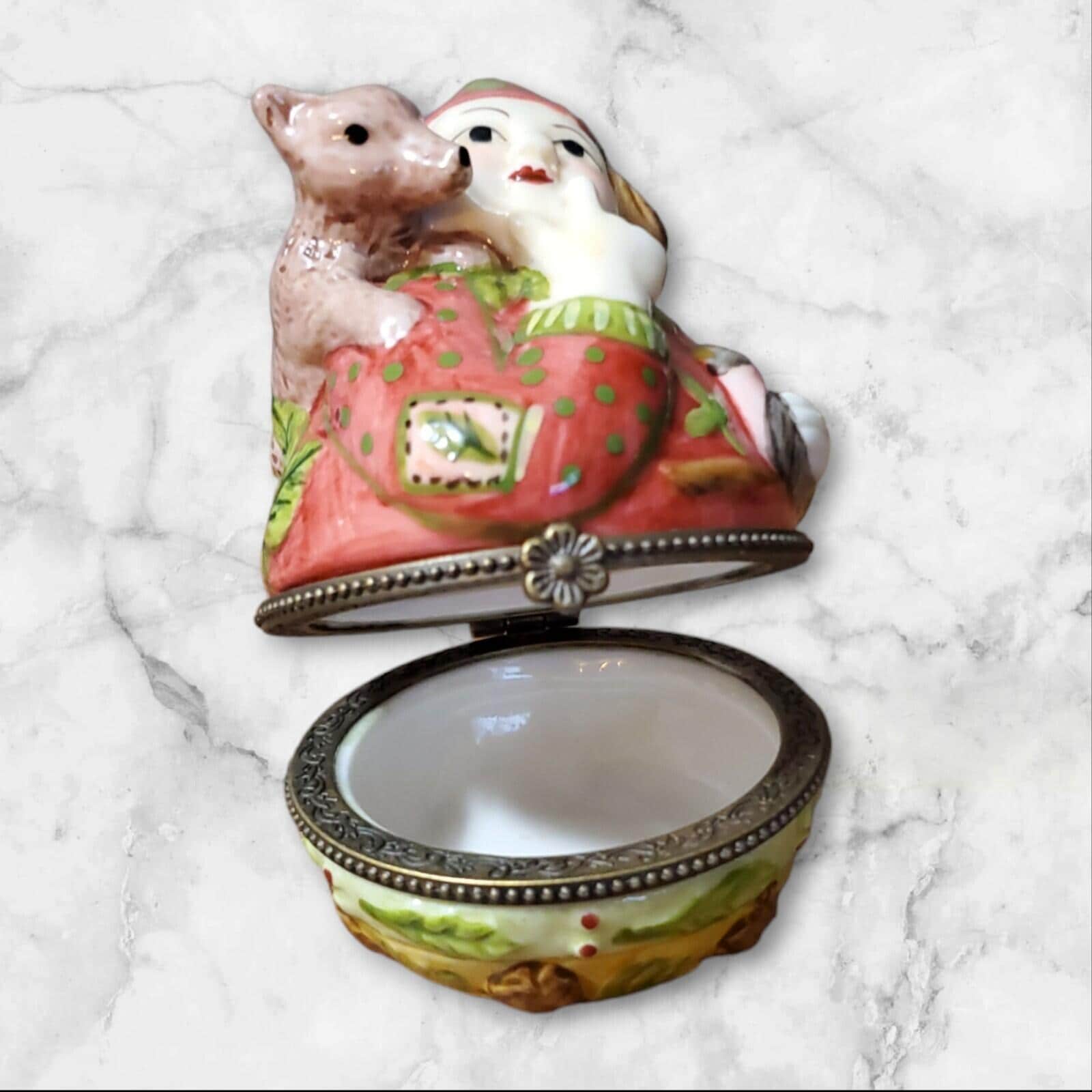 Villeroy Boch Forest Treats Gnome Fox - Bird Porcelain Trinket Box