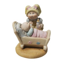 Vintage Cabbage Patch Kid Ceramic Figurine Limited 1984 Signed by Xavier Roberts