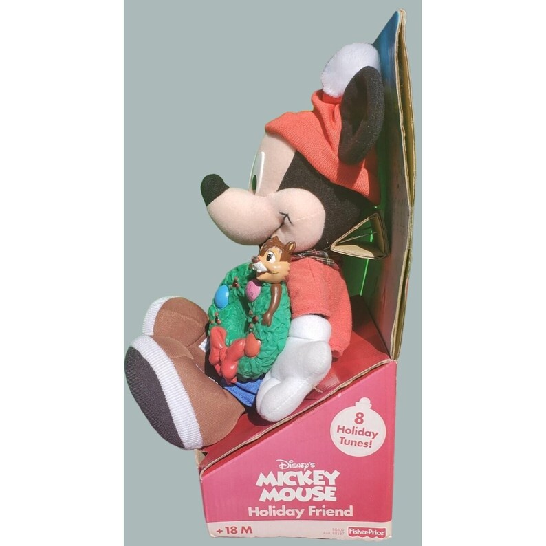 Fisher Price 2001 Disney Mickey Mouse Holiday Friend 12" Plush NOS image 6
