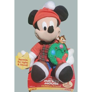 Fisher Price 2001 Disney Mickey Mouse Holiday Friend 12" Plush NOS image 2
