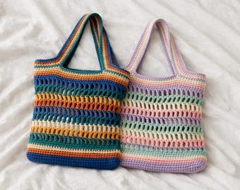 Patrón de bolso de crochet, bolso de verano, bolso de malla para principiantes (descarga instantánea en PDF)