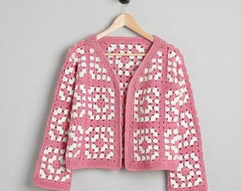 Crochet Cardigan Pattern, Granny Square Cardigan PDF, Sizes XS-5XL (Instant Download)
