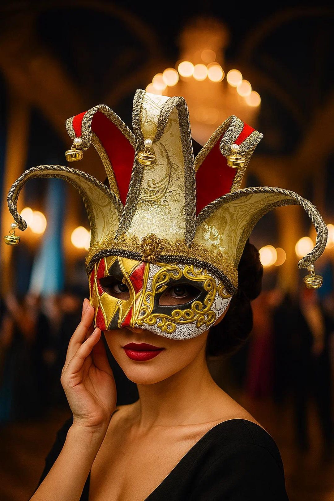 Venetian Masquerade Mask With Bells: Handmade Retro Party Mask - Etsy