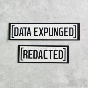 REDAKTERAD & DATA RADERAD Klistermärken Combo Foundation Censur