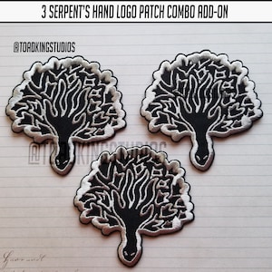 Combo Serpent&#39;s Hand Logo, Iron-on 3.5-inch Bulk Patch