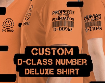Custom Number D-Class Deluxe Multi-Sided Unisex T-Shirt - POD