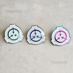 Rainbow Metal SCP Logo Enamel Pin - Foundation