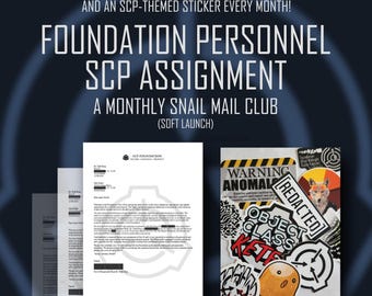 Mail Club Subscription: "Your SCP Assignment Is..." A Monthly Foundation Letter Club