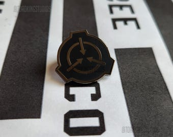 Black Ops SCP Logo Enamel Pin, 1-inch - Foundation