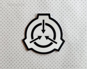 SCP Logo 2-inch Black and White Vinyl Sticker - Foundation Standard
