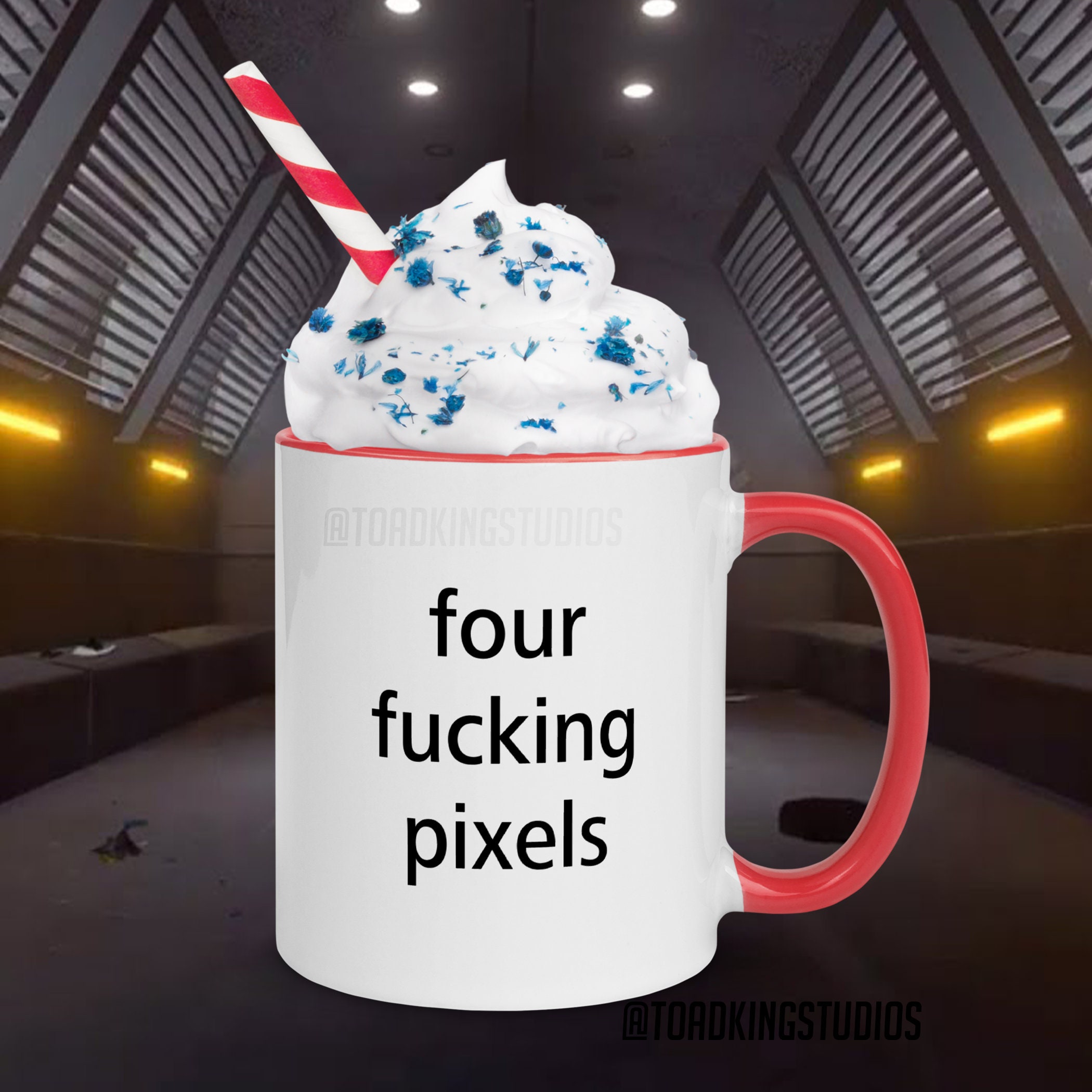 SCP-096 four Fucking Pixels Mug With Color Inside 