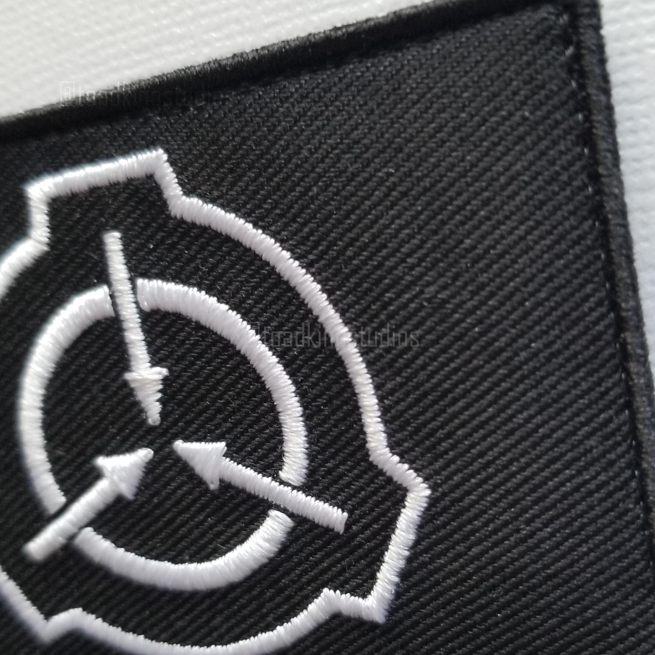 Hook & Loop SCP Logo Rectangle 3-inch Black Patch - Foundation ...