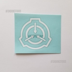 Adesivo de vinil com logotipo SCP de 4 polegadas para transferência - Fundação