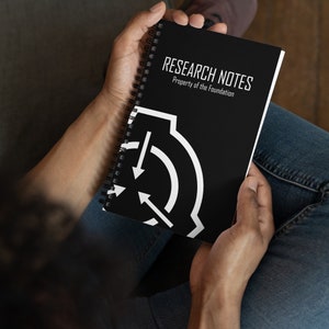 Black SCP Foundation Field Against Research Notes Spiral Notebook - POD