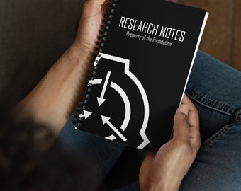 Black SCP Foundation Field Against Research Notes Spiral Notebook - POD