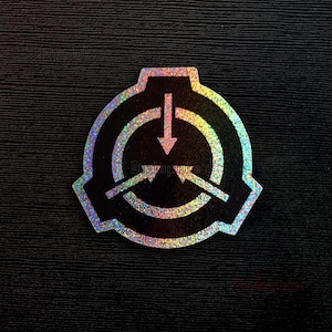 Pixie Dust SCP Logo Holographic 3-inch Sticker, Foundation Shiny Rainbow Reflective Signage - NEW